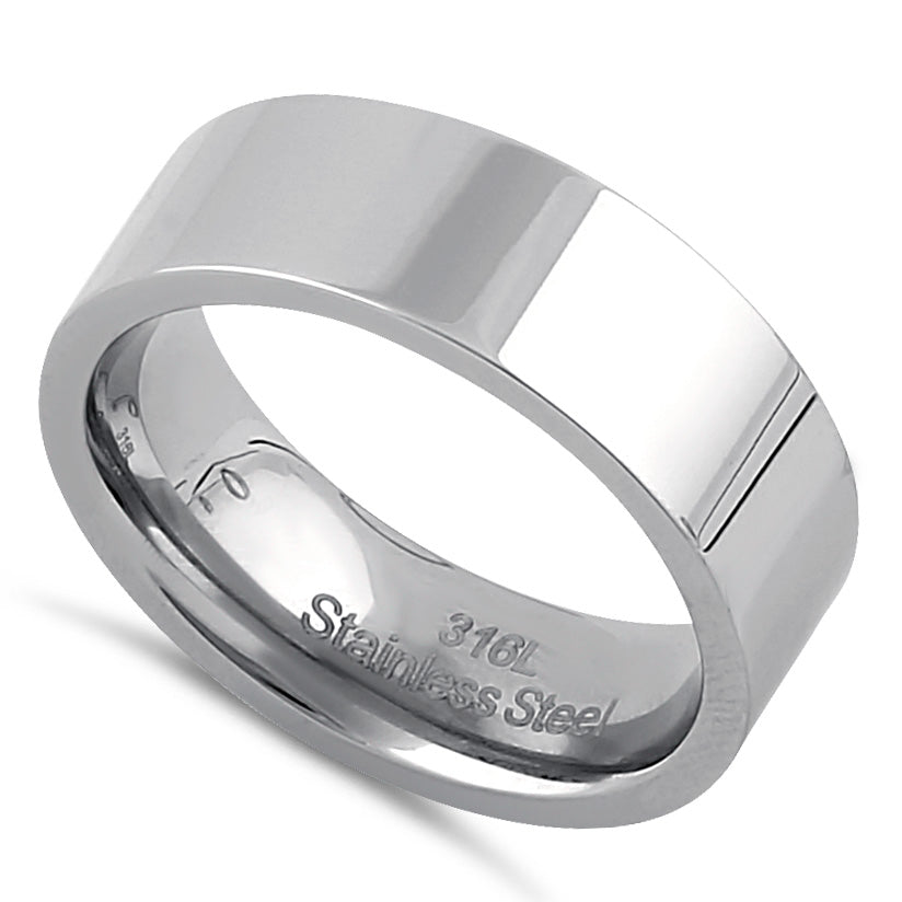 7mm Stainless Steel Men's Wedding Band Ring - Durable & Hypoallergenic for Everyday Wear & Special Occasions