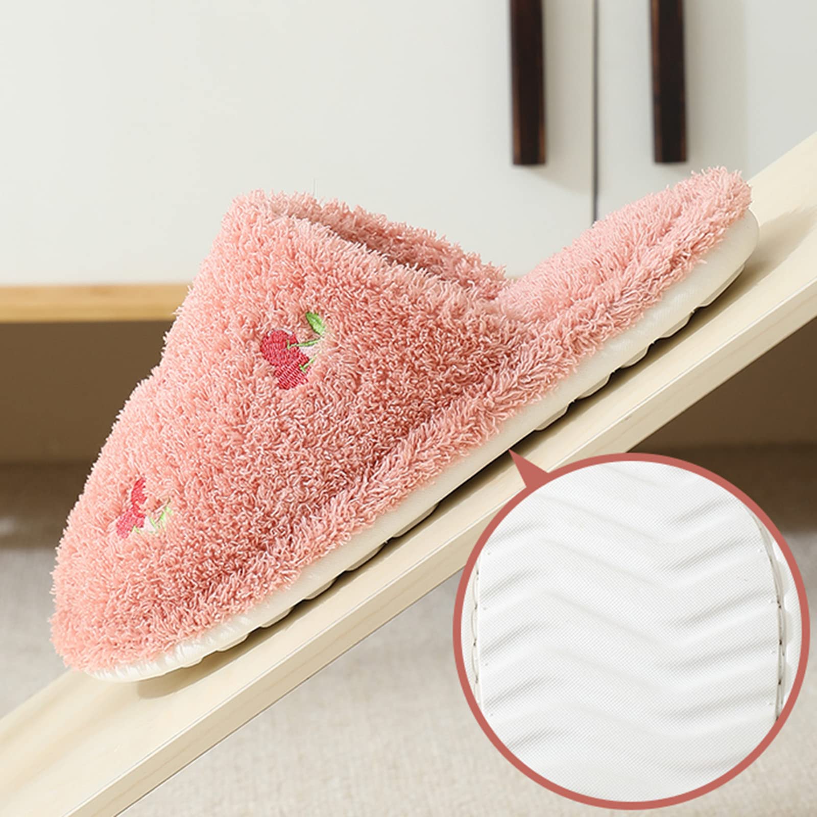 Cozy Women's & Men's Non-Slip Winter Slippers - Warm Fleece-Lined Cotton House Shoes for Indoor/Outdoor Use - Perfect for Home, Office & Cold Weather Comfort
