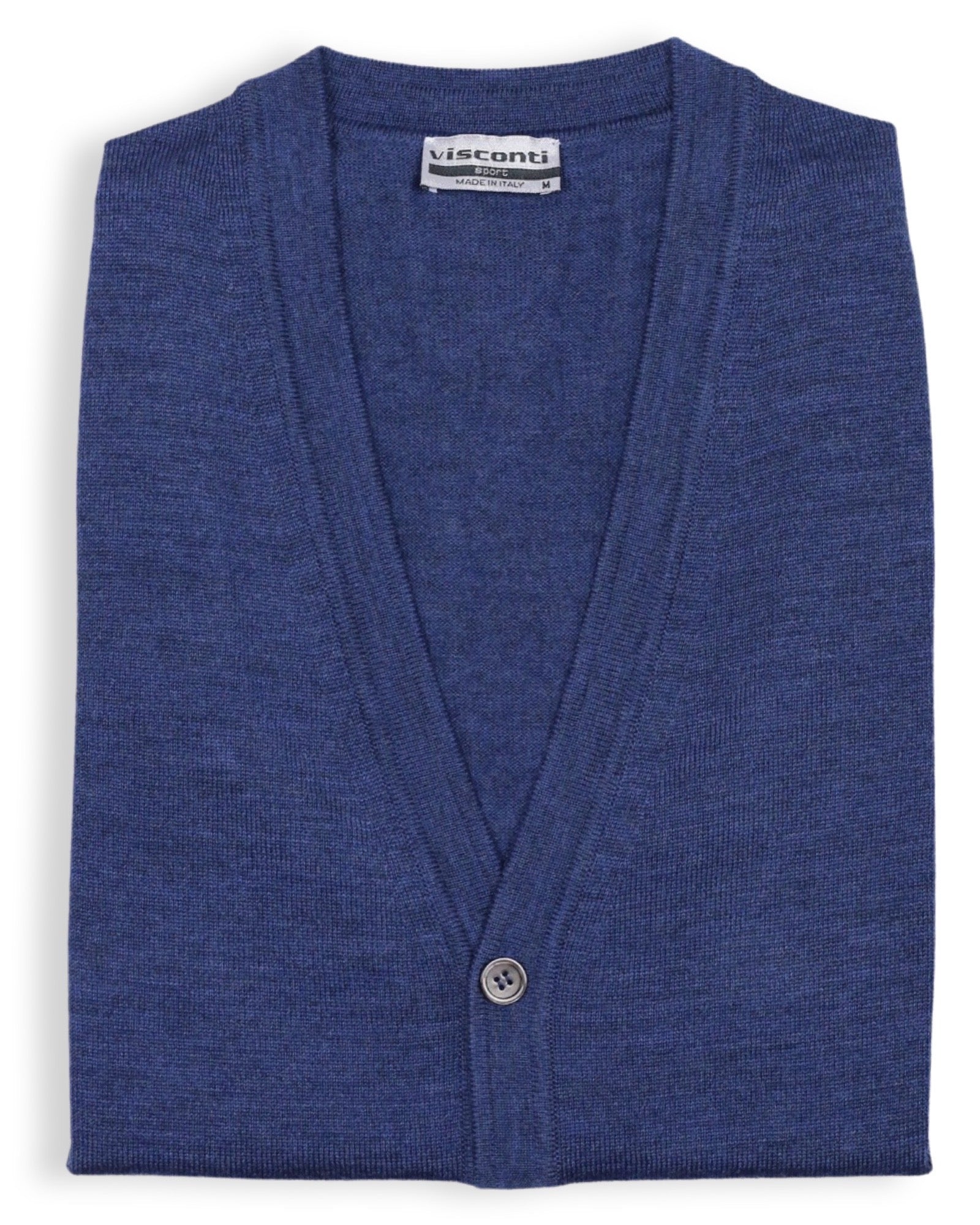 Men's Merino Wool Button-Down Vest - Soft & Warm Blue Sweater Vest for Winter Layering, Outdoor Hiking & Casual Office Wear