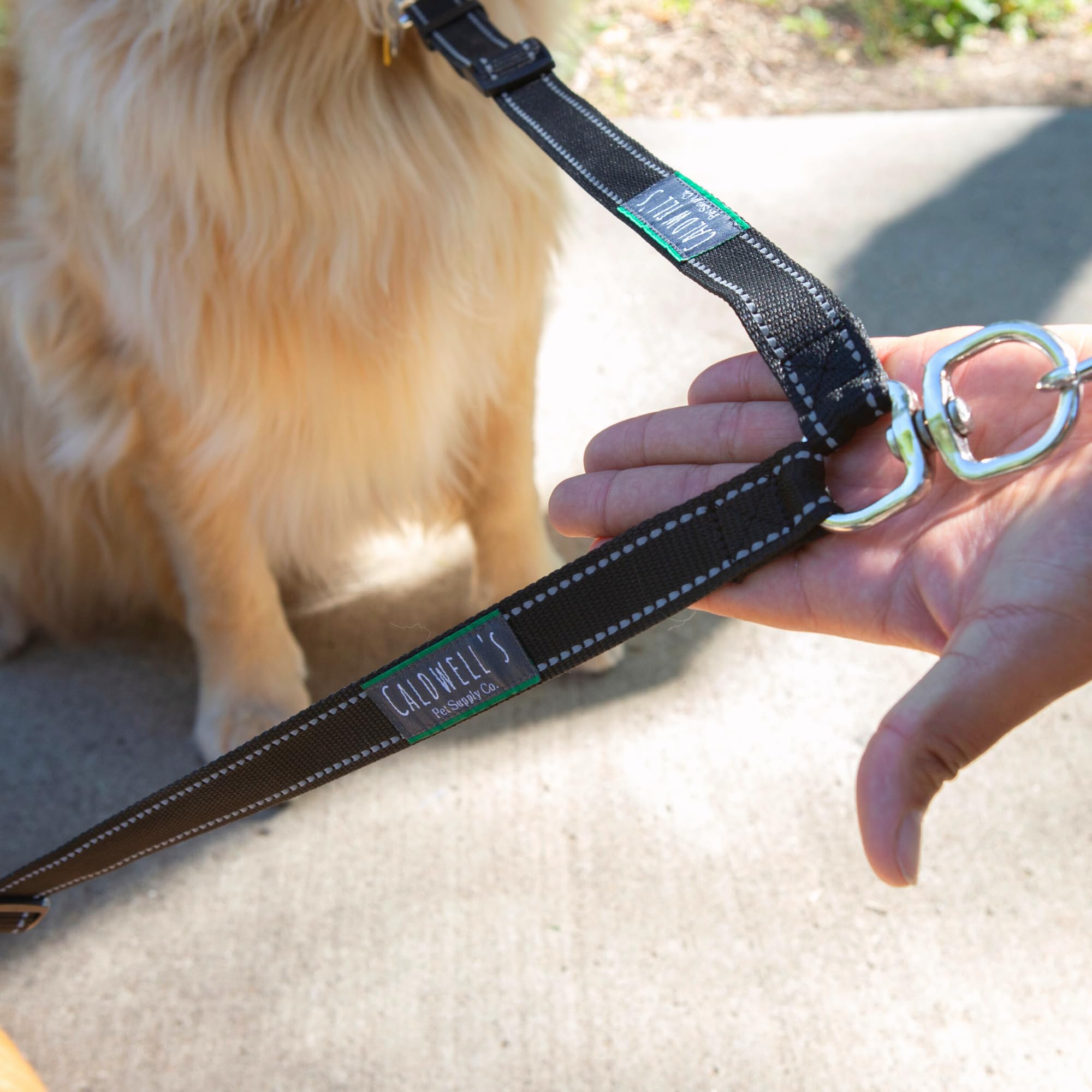 **Caldwell's Pet Supply Co. Adjustable Tangle-Free Dog Leash Coupler – Dual Dog Leash Splitter for Walking 2 Small to Medium Dogs – Perfect for Parks, Hiking & Daily Walks**