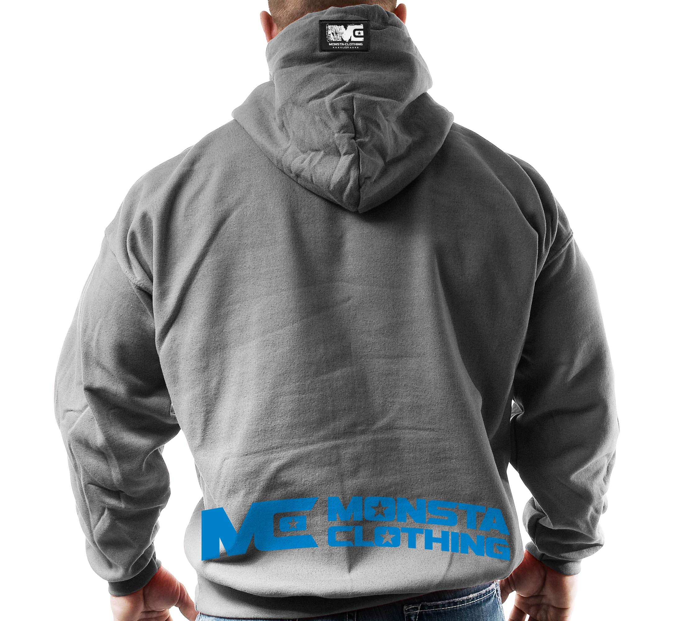MonstaMan Muscle Symbol Men's Bodybuilding Hoodie - Gym Workout & Fitness Training Apparel for Men