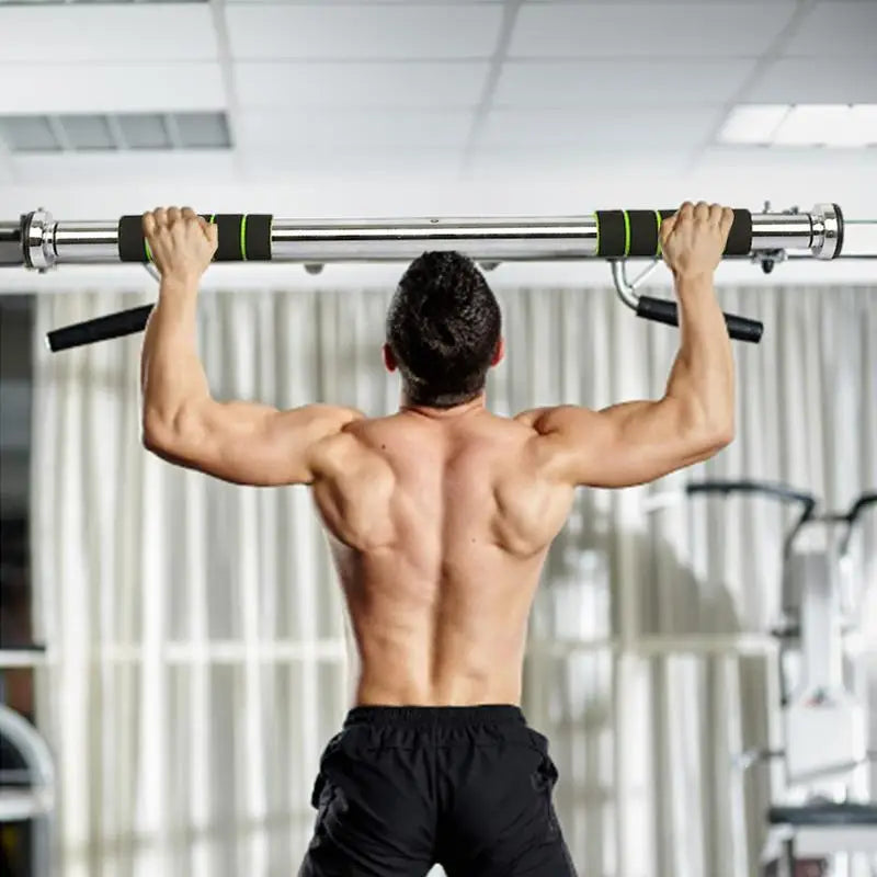 New Adjustable Horizontal Pull Up Bar for Door Frame - Home Gym Equipment for Indoor Strength Training - Perfect for Home Workouts, Fitness & Bodybuilding