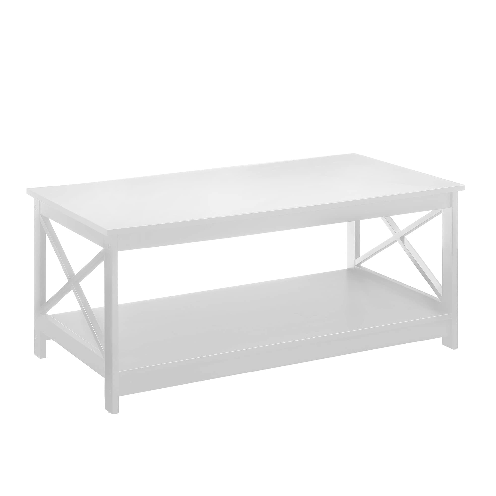 Modern Oxford Coffee Table with Shelf - Stylish & Functional Living Room Furniture for Small Spaces, Home Decor, and Entertainment Areas