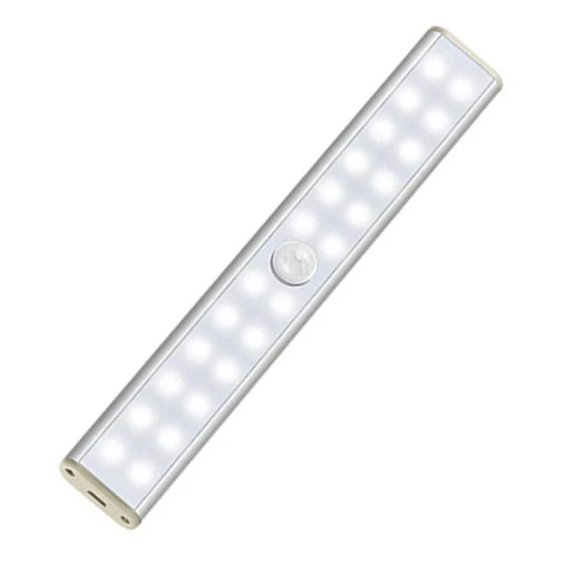 USB Night Light LED Motion Sensor Lamp - 24 LED 2.5W Battery Operated Wardrobe Light for Closet, Baby Room & Nighttime Safety