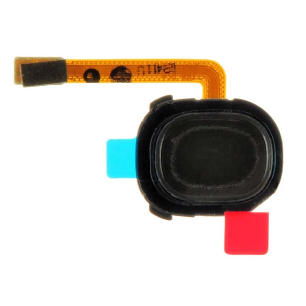 Original Fingerprint Scanner Assembly for Samsung Galaxy A20 - Black Replacement Part with Separator Card | Easy DIY Repair for Cracked or Malfunctioning Sensors | Home & Professional Use