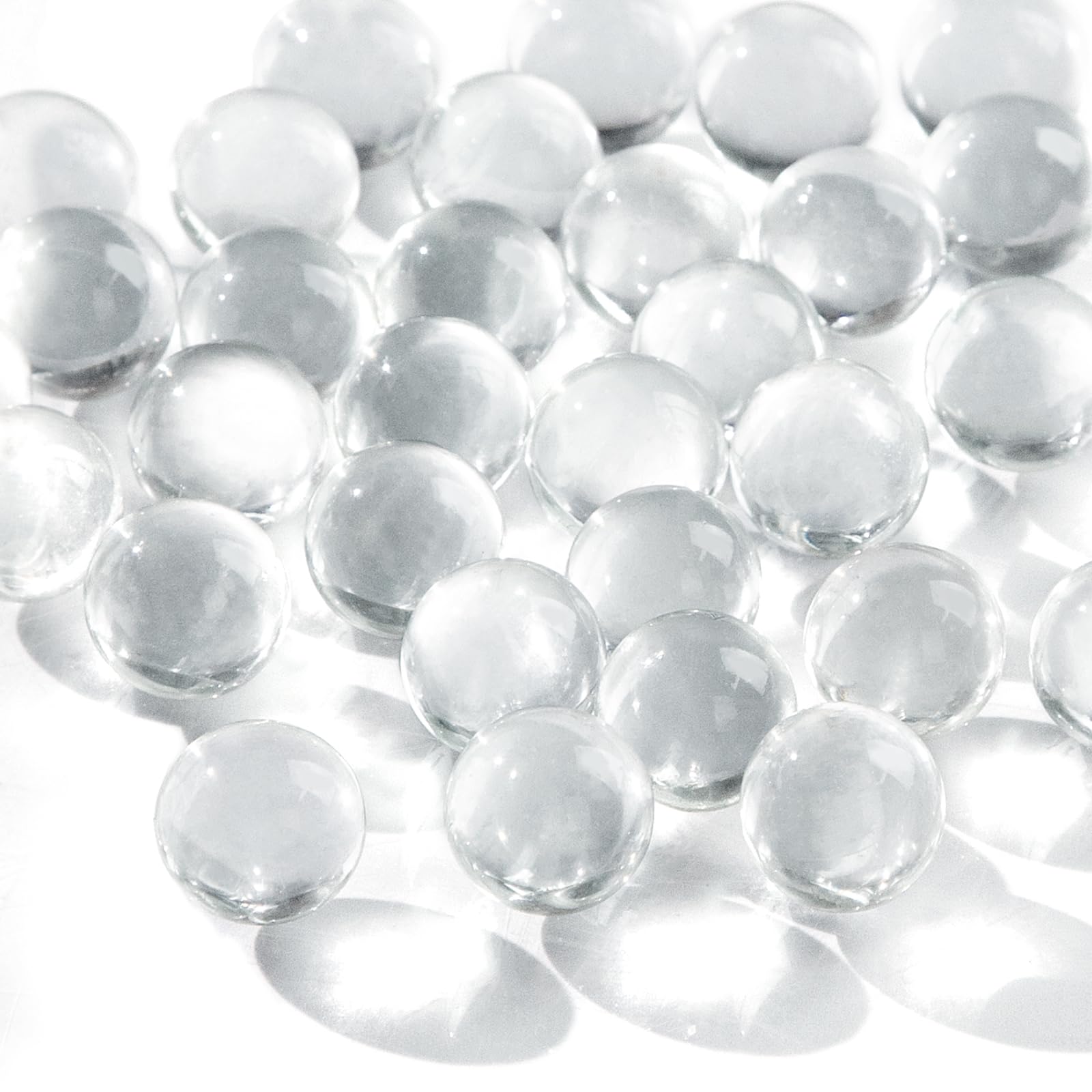 FUTUREPLUSX 3LB Clear Glass Marbles Bulk - 240PCS 0.63 Inch Round Vase Fillers for Home Decor, Kids Crafts, Games & DIY Projects - Perfect for Floral Arrangements, Aquariums, and Sensory Play