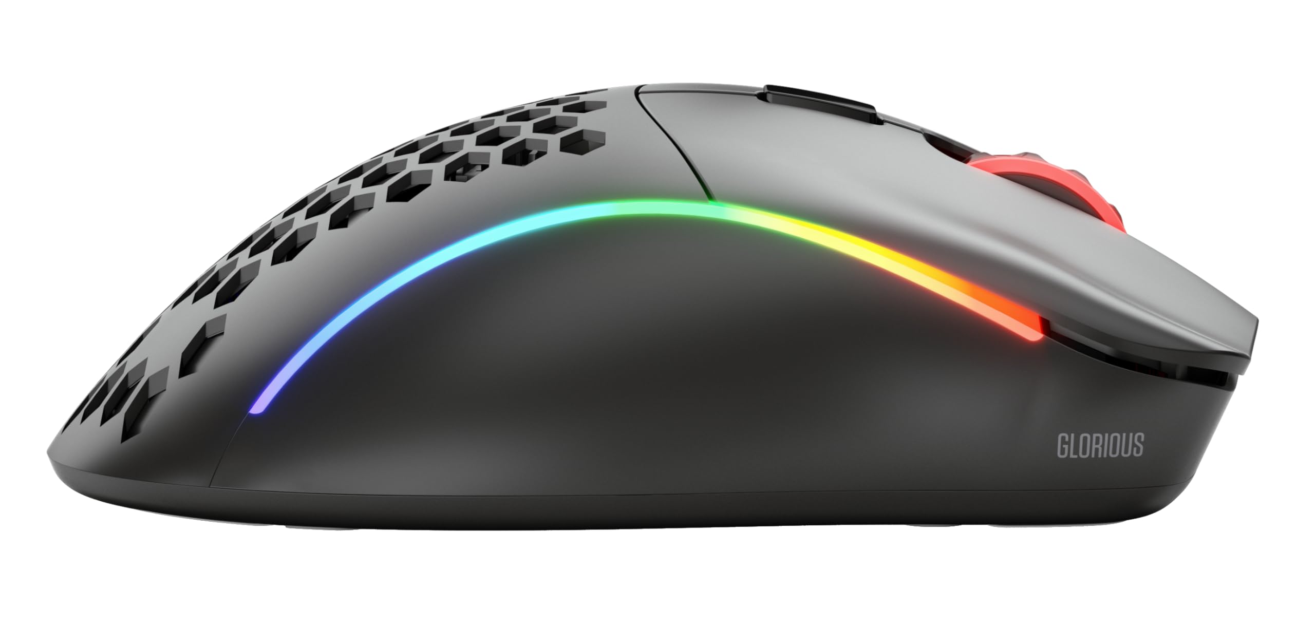 Glorious Model D- Wireless Gaming Mouse - Ultra Lightweight 67g, Honeycomb Design, RGB Lighting, Ergonomic, 2.4GHz Lag-Free, 71-Hour Battery - Matte Black - Perfect for FPS, MOBA & Esports Gaming