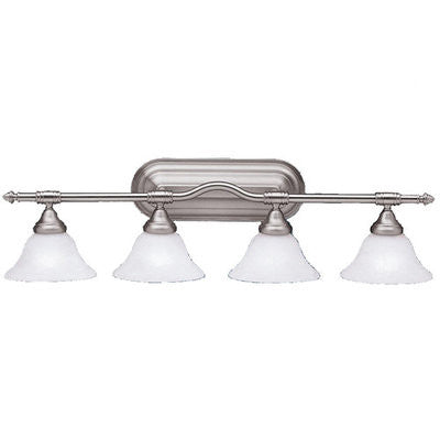 Kichler Lighting 10664 NI Brushed Nickel 4-Light Bathroom Vanity Fixture - Energy Star Rated Fluorescent Wall Mount for Modern & Transitional Bathrooms - Perfect for Home Renovation & Spa-Like Ambiance