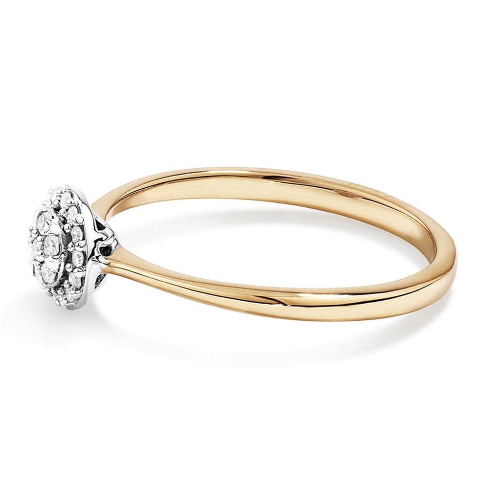 Lab Grown Diamond Promise Ring - Round Cluster Engagement Ring for Women, Ethical & Affordable Alternative to Mined Diamonds - Perfect for Proposals, Anniversaries & Special Occasions