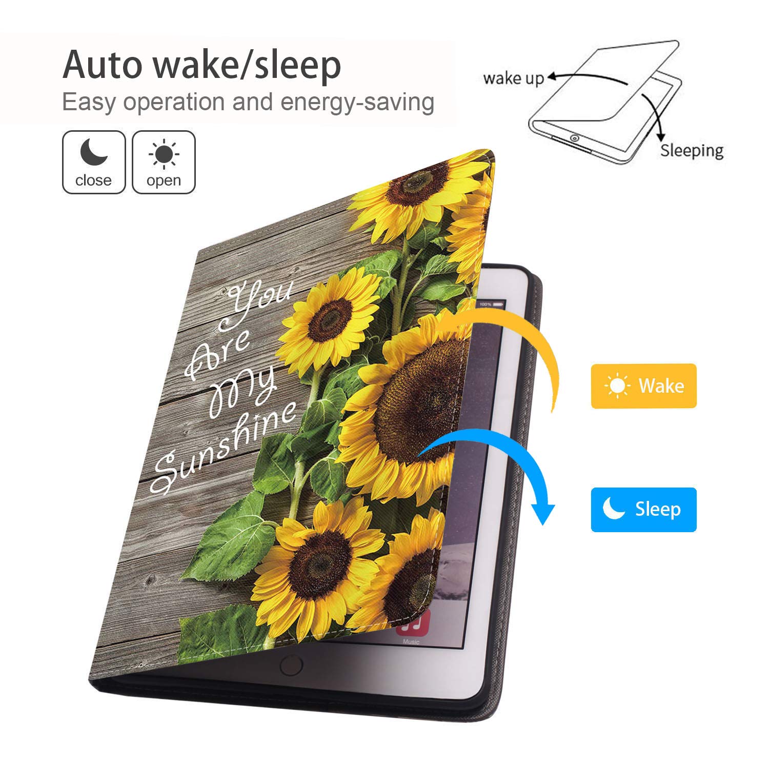Premium PU Leather iPad Case for iPad 8th Gen (2020)/7th Gen (2019), iPad Air 3 10.5