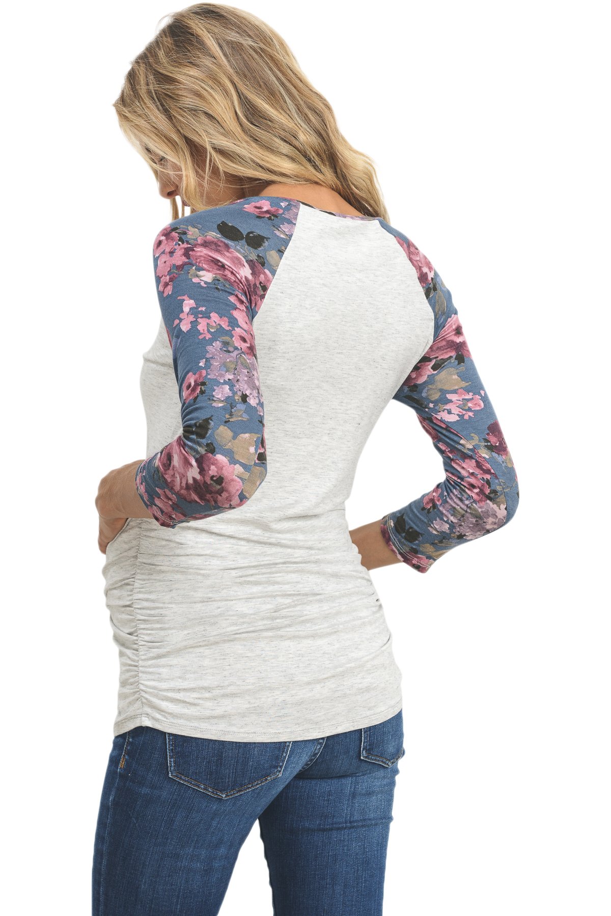 Comfortable Women's Maternity T-Shirts - Soft Cotton Baseball Raglan Sleeve Tops for Pregnancy | Perfect for Casual Wear, Maternity Photos & Everyday Comfort