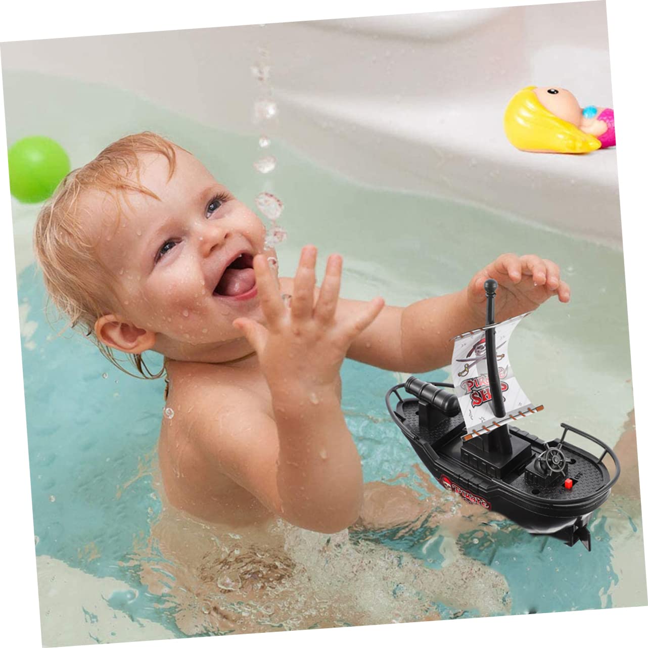 VICASKY 8-Piece Floating Boat Toys Set - Plastic Speedboat & Sailboat for Kids - Bath Tub & Pool Water Play - Fun Outdoor & Indoor Activity for Children
