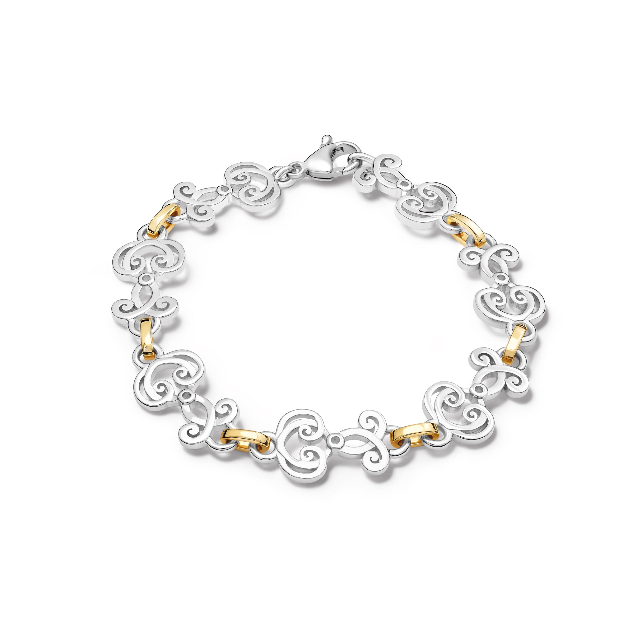 Elegant Ecurie Bracelet in Yellow Gold & Silver - Perfect for Women's Fashion, Gift Giving & Special Occasions