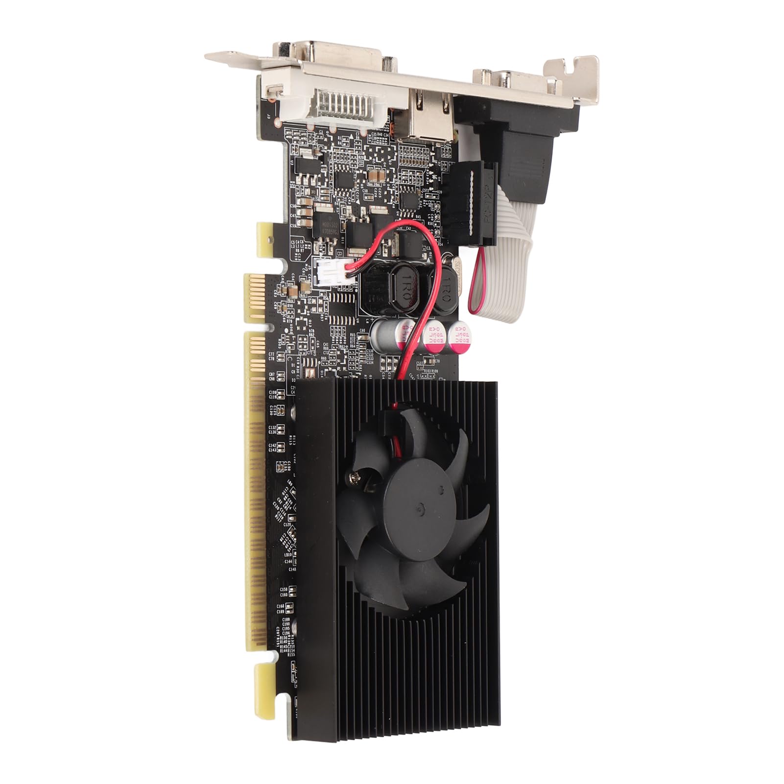 NVIDIA GT210 1GB DDR3 64-bit Graphics Card with Cooling Fan - 589MHz Core Clock, HDMI/DVI/VGA Outputs for HD Multimedia - Perfect for Home Theater PCs, Office Workstations & Light Gaming