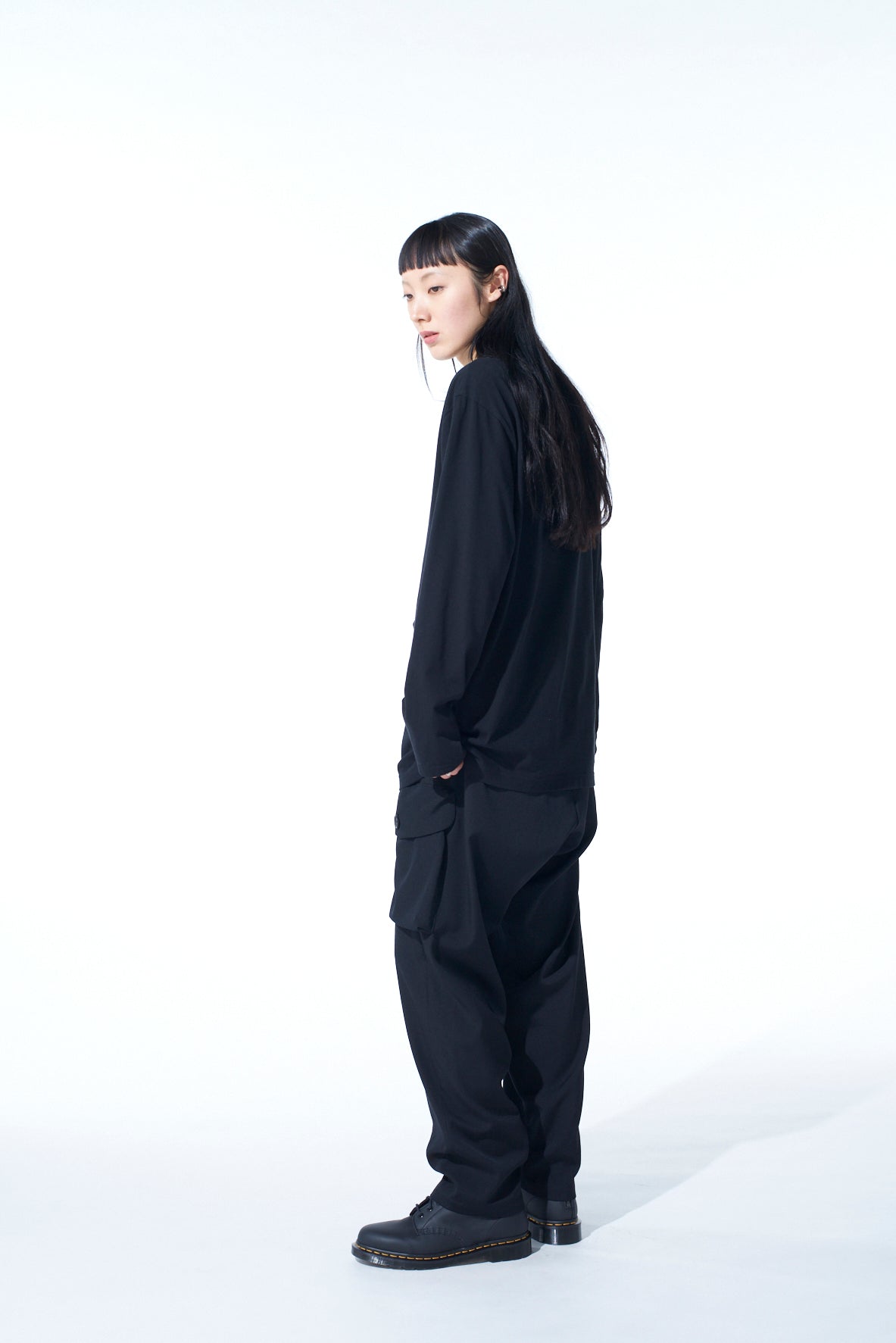 Stylish Cotton Jersey & Crepe de Chine Asymmetrical Long Sleeve T-Shirt - Perfect for Casual Wear, Office Outfits & Evening Events