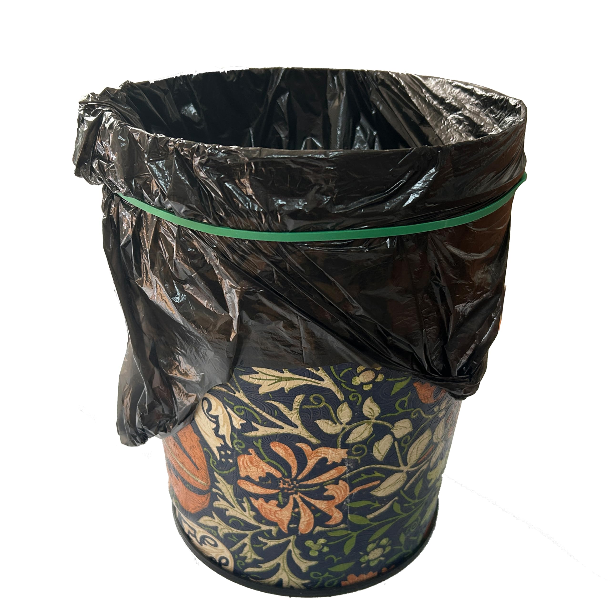 AMUU Heavy Duty Rubber Bands - 12 Inch Large Flat Fold Elastic Bands (40 Pack) for 8-33 Gallon Trash Cans - Green Office & Home Supplies - Perfect for File Folders, Storage Organization & Household Use
