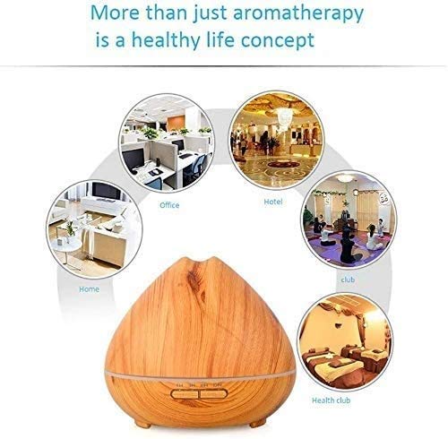 400ml Essential Oil Diffuser - Aromatherapy Cool Mist Humidifier with 7 Color Changing LED Lights & Auto Shut-Off | Perfect for Home, Office, Yoga Studio & Bedroom Relaxation (Yellow)