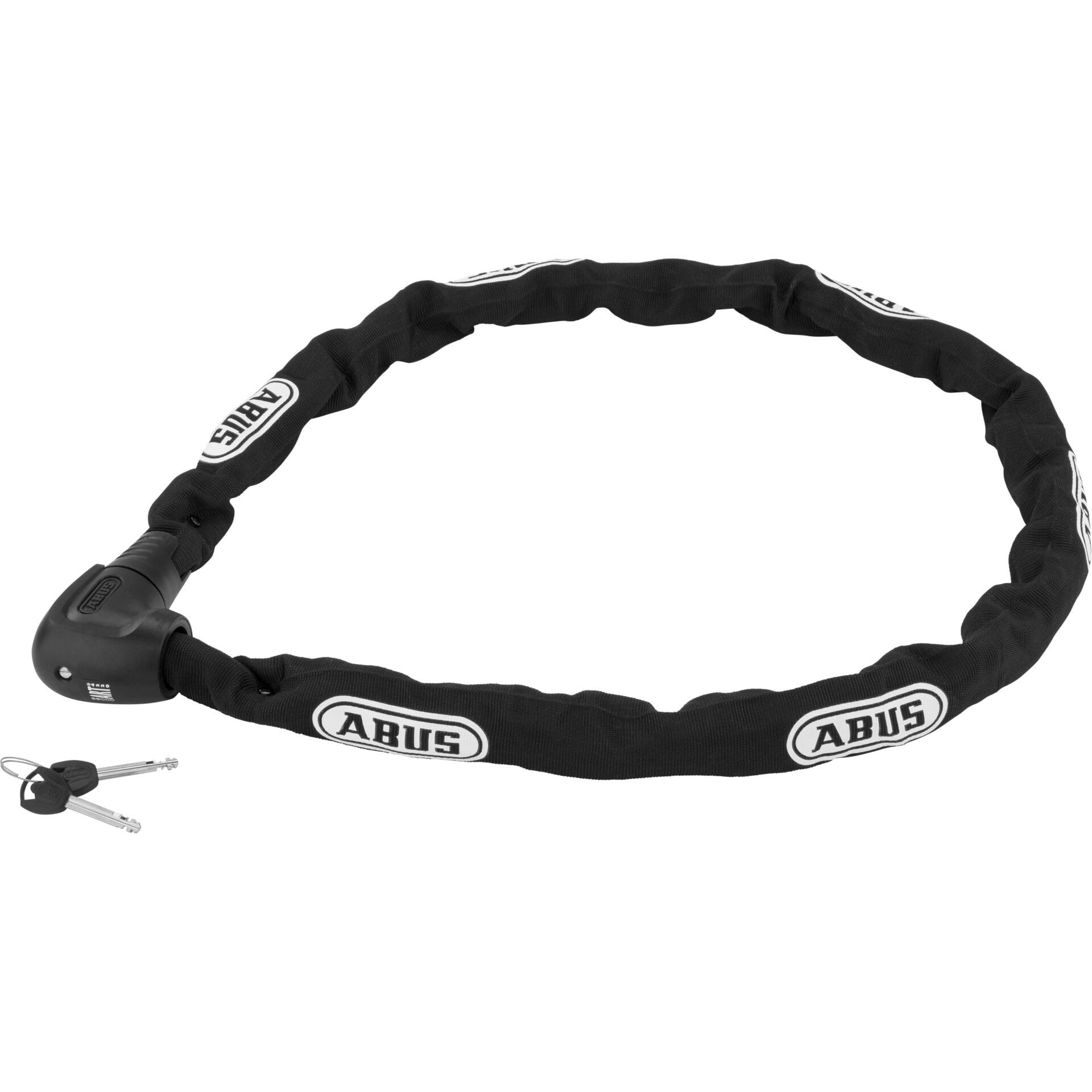 ABUS Steel-O-Chain 9809K Heavy Duty Bike Chain Lock - 12mm Thick XPlus Cylinder Anti-Theft Security (Level 12) - 140cm Black Bicycle Lock for Outdoor Cycling, Motorcycles & Scooters - Perfect for Urban Commuting & Parking Security