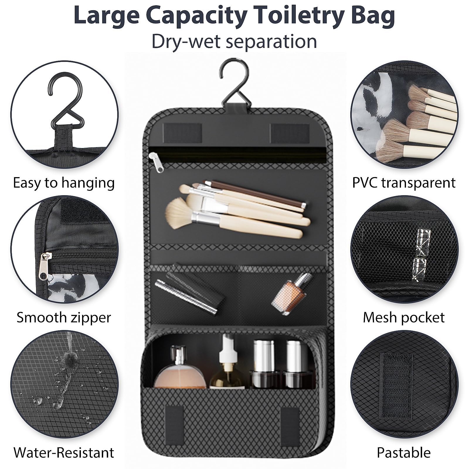 8-Piece Compression Packing Cubes for Travel - Space Saving Double Zipper Luggage Organizer - Perfect for Suitcases, Backpacks & Carry-Ons