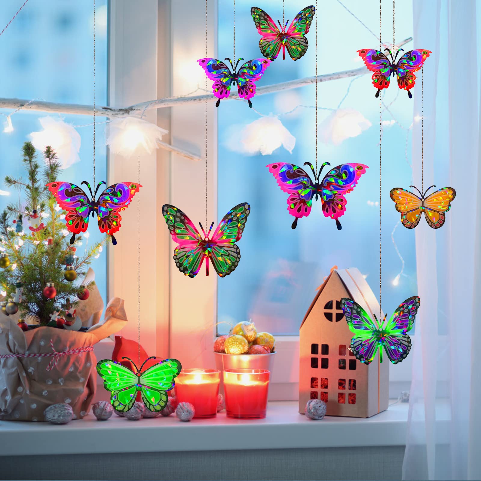 3PCS Holographic Butterfly Silicone Molds for Resin Casting - DIY Epoxy Keychain Making Supplies - Perfect for Jewelry, Crafts, and Unique Gift Creations