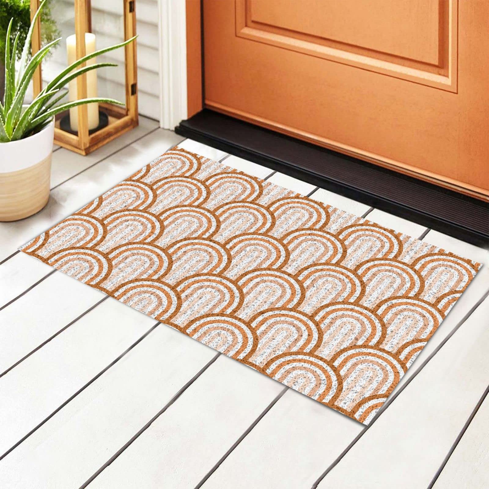 Boho Abstract Welcome Door Mat - Non-Slip Indoor Outdoor Rug for Home Decor