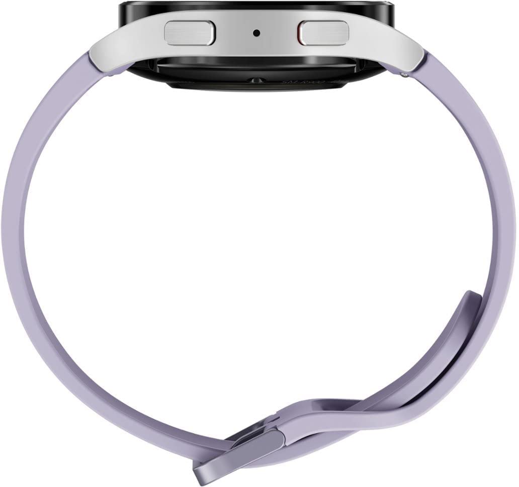 SAMSUNG Galaxy Watch 5 40mm Bluetooth Smartwatch with Body, Health, Fitness & Sleep Tracking - Sapphire Crystal Glass, Enhanced GPS - US Version (Renewed) - Silver Bezel & Purple Band - Perfect for Workouts, Running & Daily Activity Monitoring