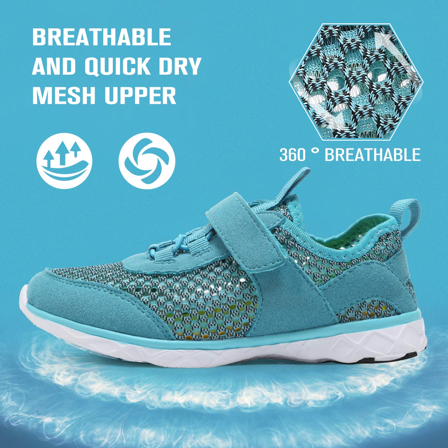 CIOR Kids Water Shoes - Lightweight Swim Sneakers for Toddler & Big Kid - Beach & Pool Sports
