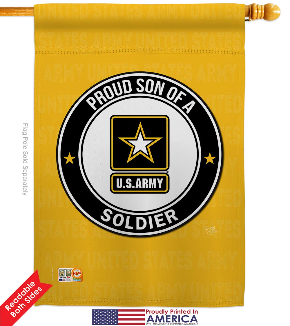 US Army Soldier Garden Flag Kit - Double-Sided 28x40 Inch Military House Banner for Armed Forces, Rangers & Veterans - Patriotic Yard Decoration Made in USA | Perfect for Memorial Day, Veterans Day & Front Porch Displays