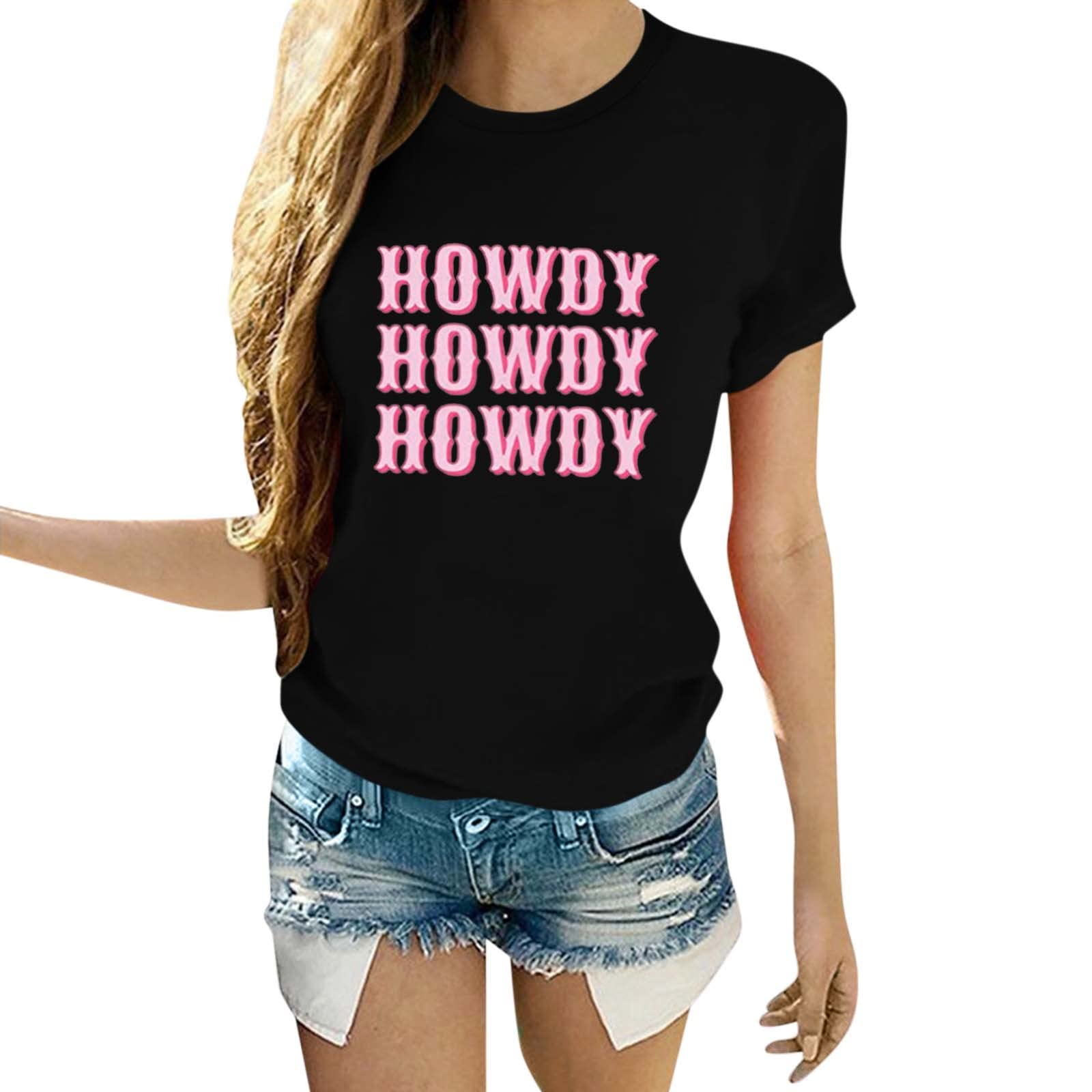 Vintage Western Graphic Tees for Women - Retro Country Southern Casual Short Sleeve T-Shirts | Dressy Casual Womens Tops | Perfect for Music Festivals, Date Nights & Western Theme Parties