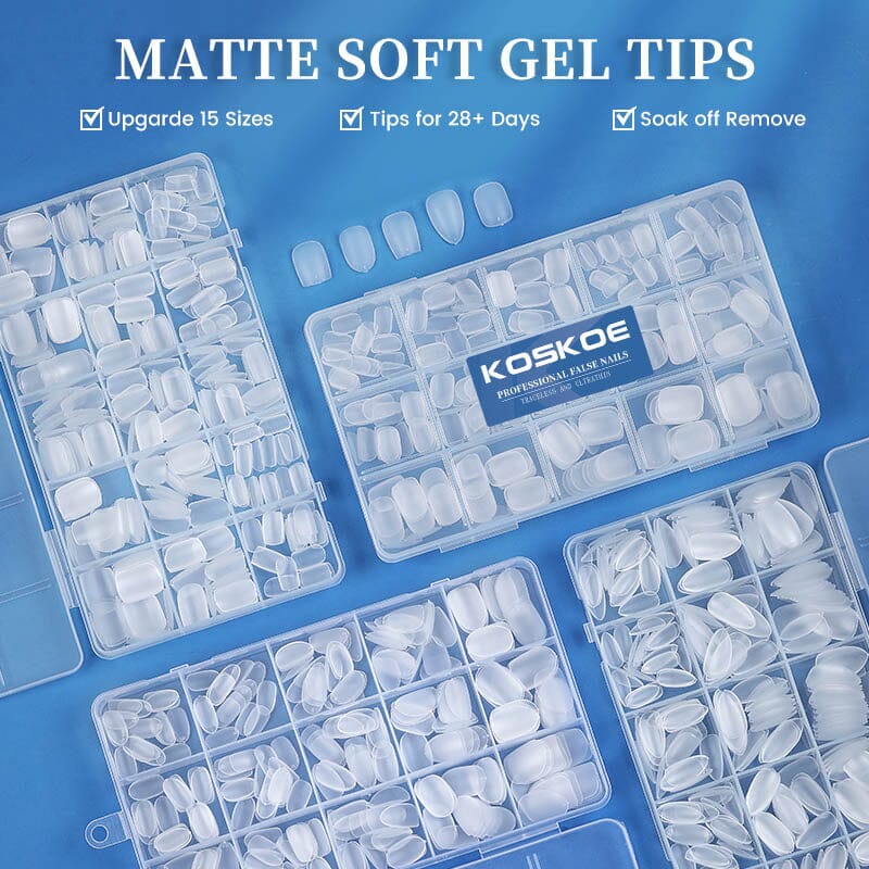 300pcs Matte Soft Gel False Nails - Short Full Cover Press On Nails for Natural Look | Perfect for Daily Wear, Work, and Special Occasions