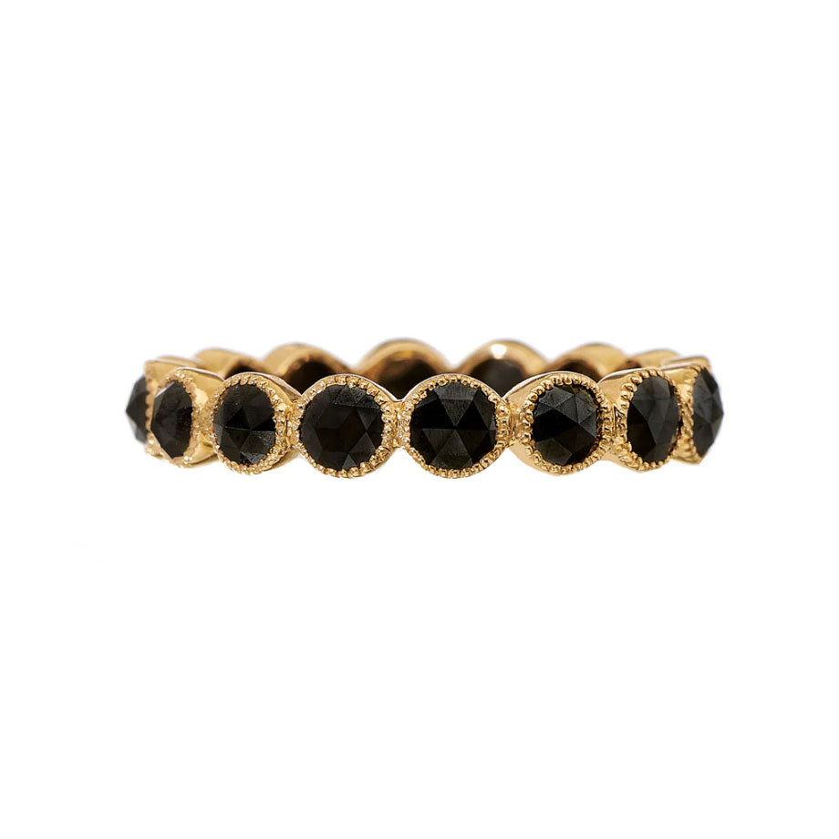 Sethi Couture Grace Black Diamond Band Ring for Women - Elegant Wedding, Engagement & Anniversary Jewelry Gift - Perfect for Special Occasions & Everyday Wear