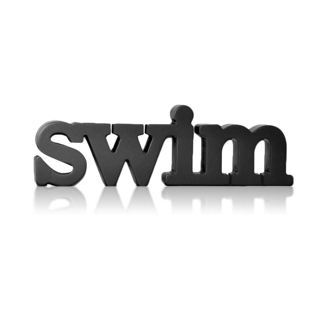 ChalkTalkSPORTS Wooden Swim Words - Handmade Wooden Sign for Shelf & Desk Décor - Perfect for Pool Party, Beach House, or Swim Team Gifts