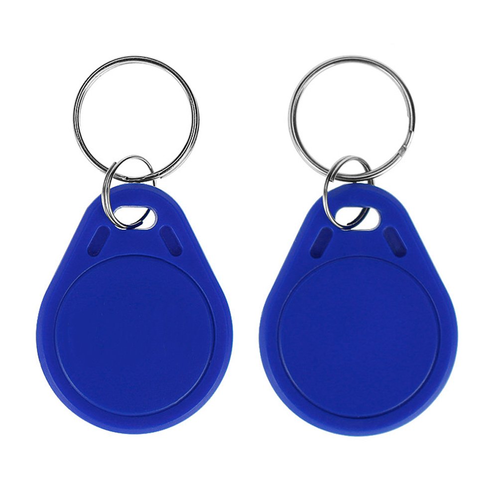HFeng 13.56MHz NFC Keyfob Token - 50 Pack Rewritable RFID Key Cards with UID Changeable MF1K Chip for Access Control, Door Entry & Card Cloning - Perfect for Office Security, Hotel Key Cards & Smart Home Systems