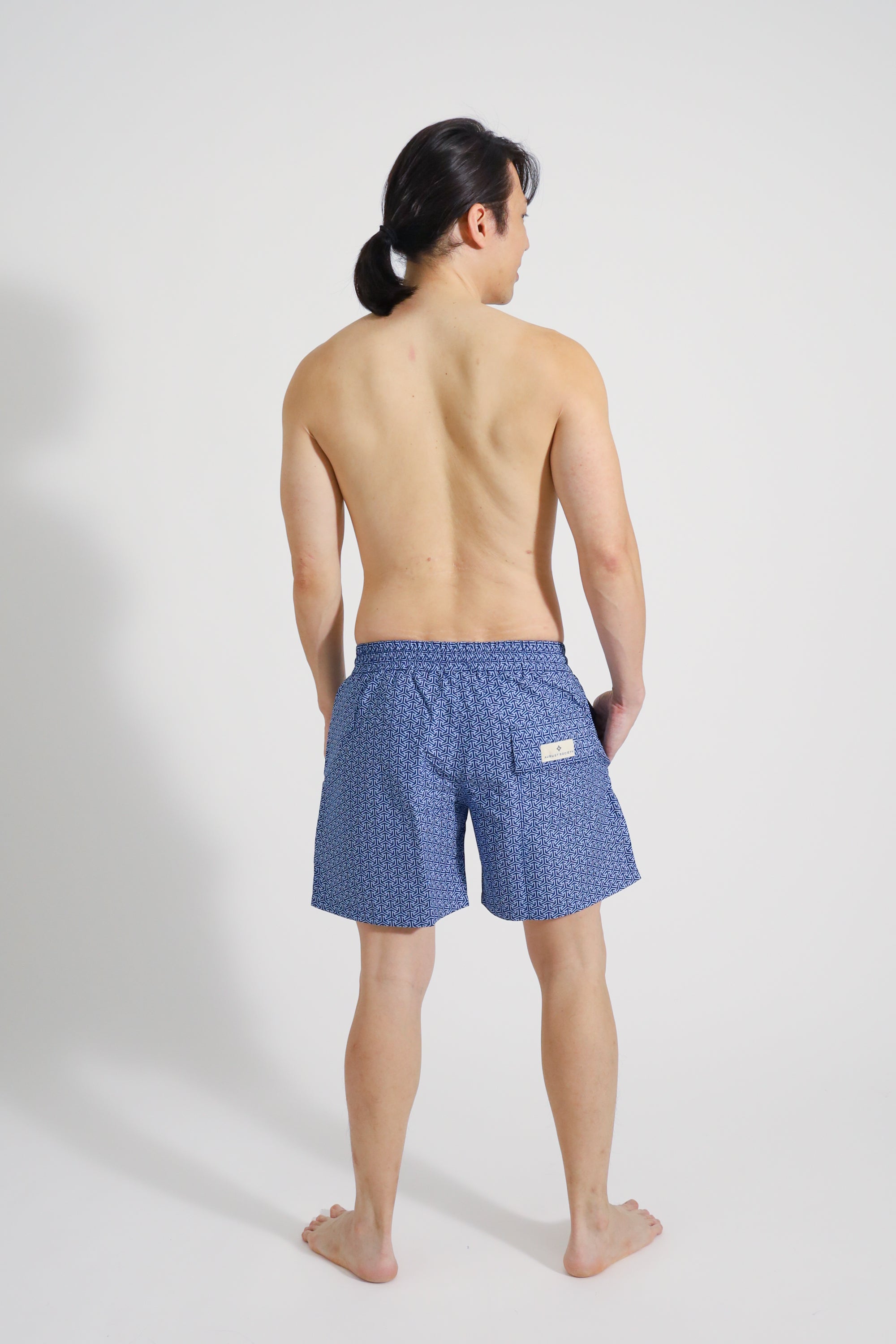 Due South Blue Men's Swim Trunks - Quick-Dry Beach Shorts for Swimming, Surfing & Summer Vacations
