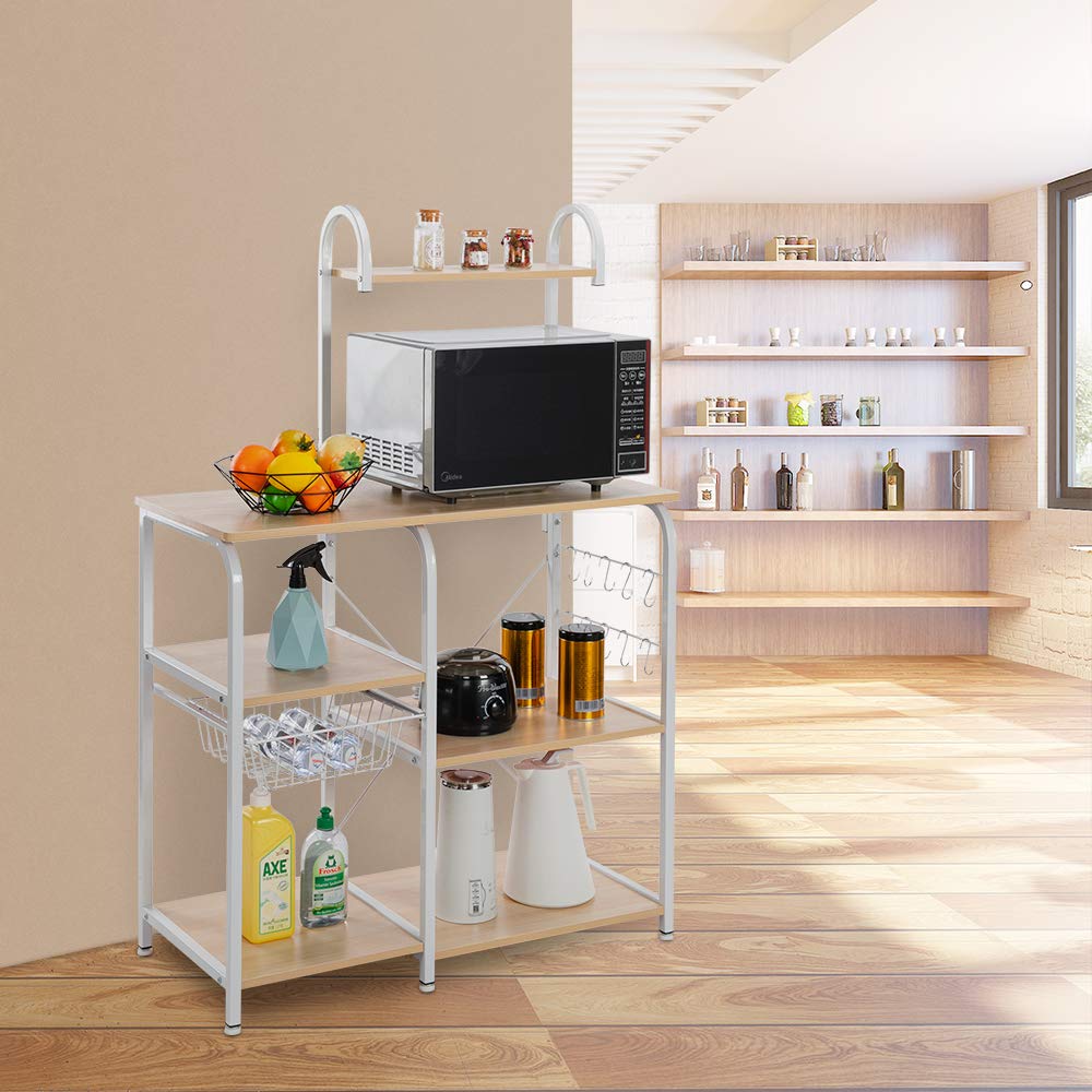 4-Tier Kitchen Baker's Rack & Microwave Stand - 35.5