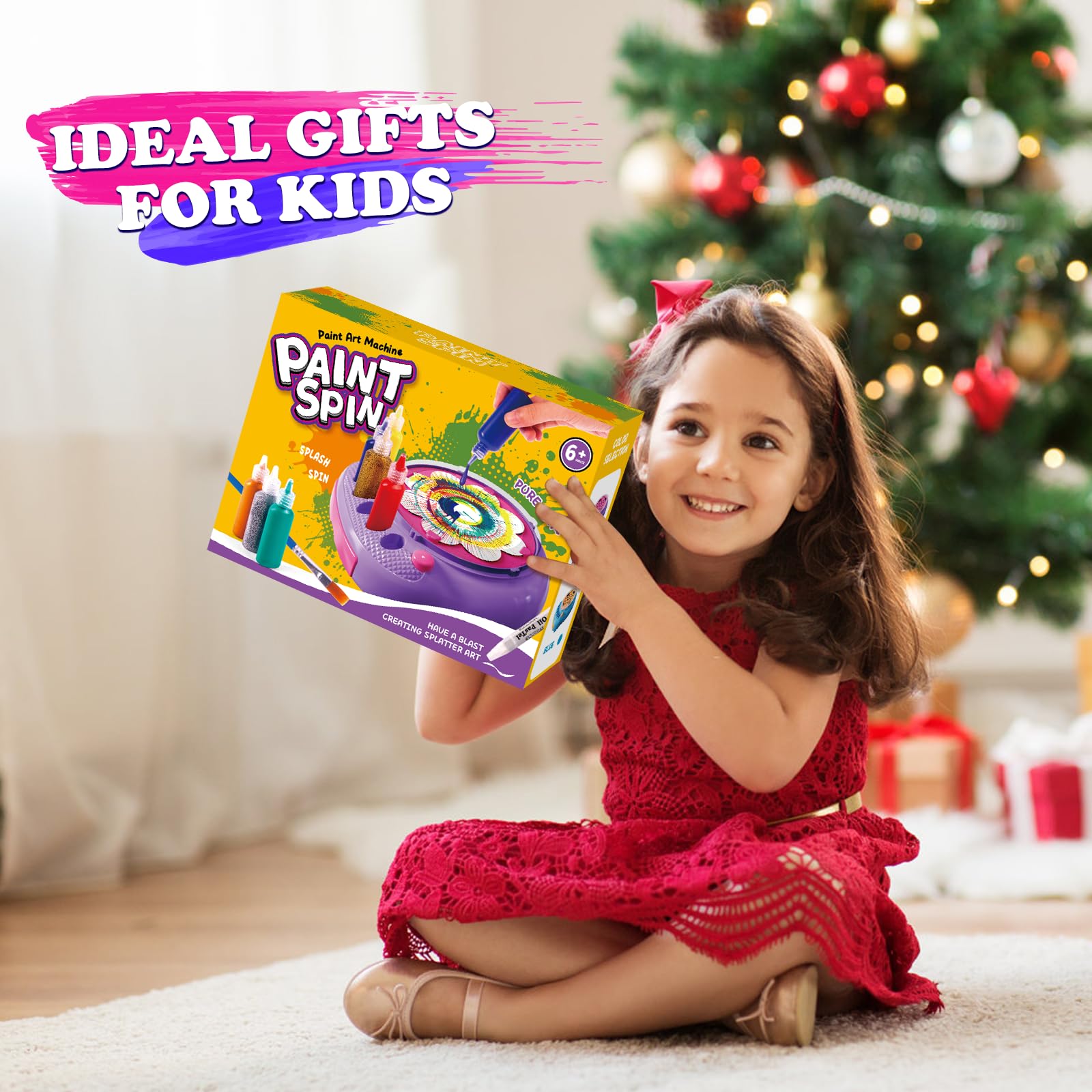 Spin Art Machine Kit for Kids Ages 4-12 - Creative Painting Spinner Toy Set with Art Supplies - Perfect Birthday Gift for Boys & Girls - Fun DIY Arts & Crafts Activity for Home, Classroom & Party Play