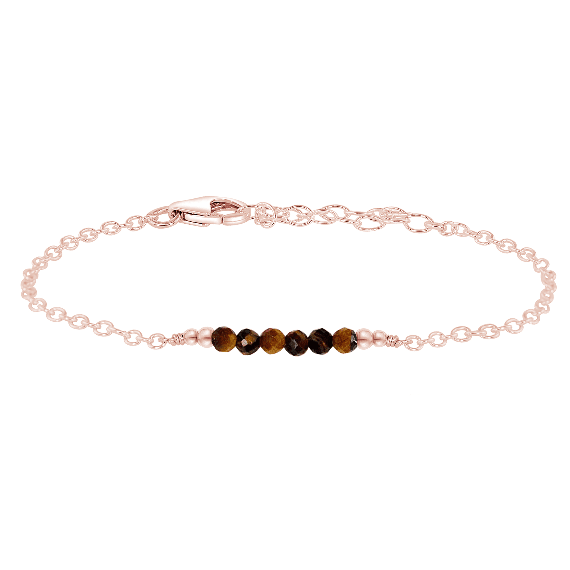 Sparkling Tiger's Eye Gemstone Faceted Bead Bar Bracelet for Women - Natural Healing Crystal Jewelry for Protection, Confidence & Good Luck - Perfect for Meditation, Yoga & Spiritual Gifts