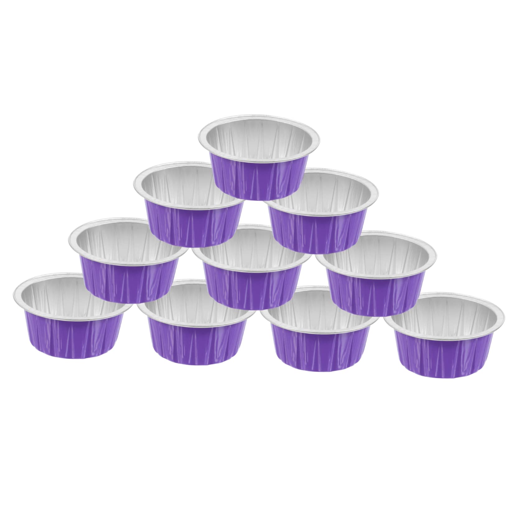 10pcs Reusable Aluminum Foil Wax Melting Bowls - Purple Wax Warmer Liners for Hair Removal & Hard Wax Beads | Perfect for DIY Waxing, Salon Use & Home Spa Treatments