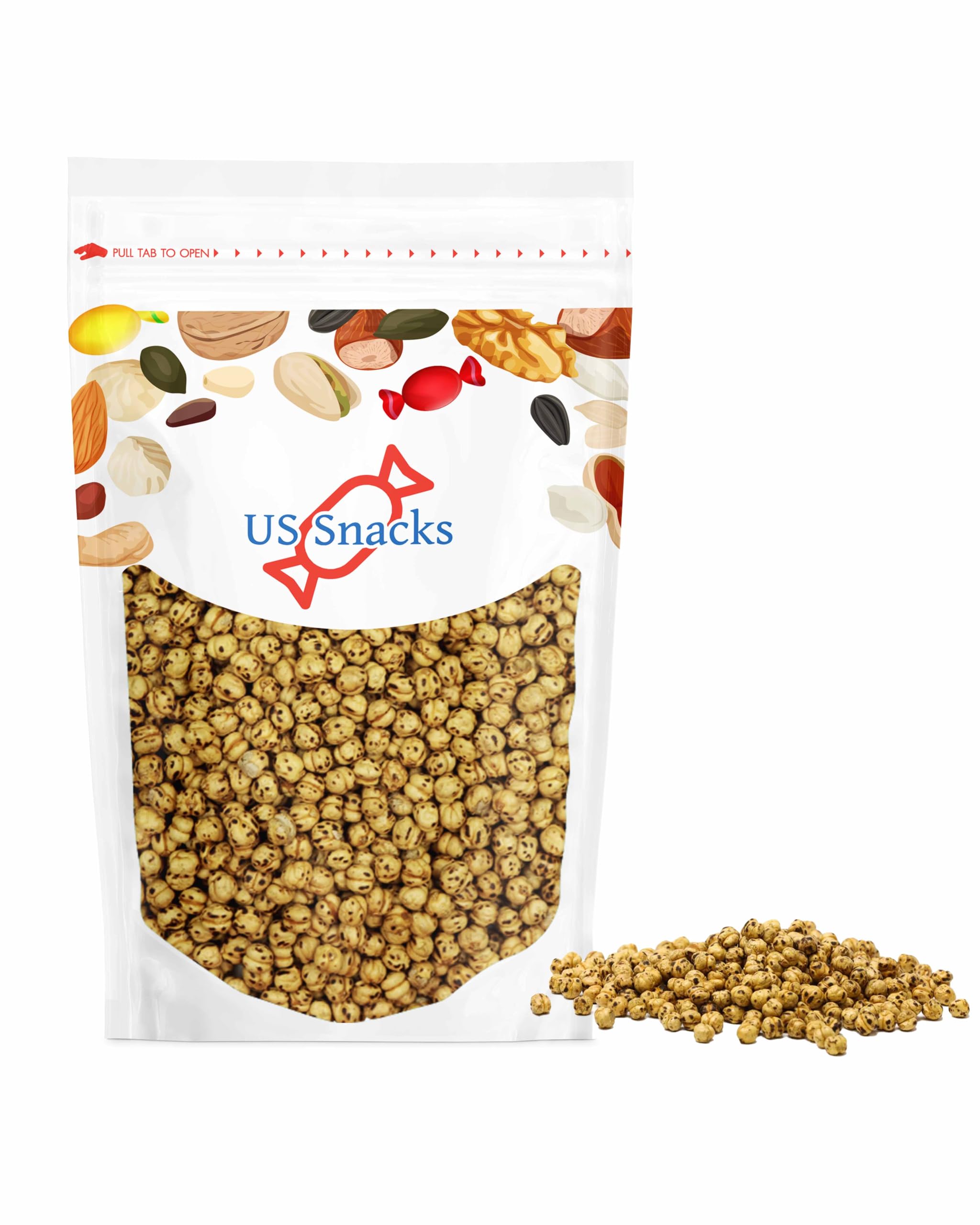 Crunchy Roasted Chickpeas Snacks - 1lb Non-GMO Gluten-Free Dried Garbanzo Beans | High Protein Healthy Snack for Weight Loss, Vegan Diet & On-the-Go Energy Boost