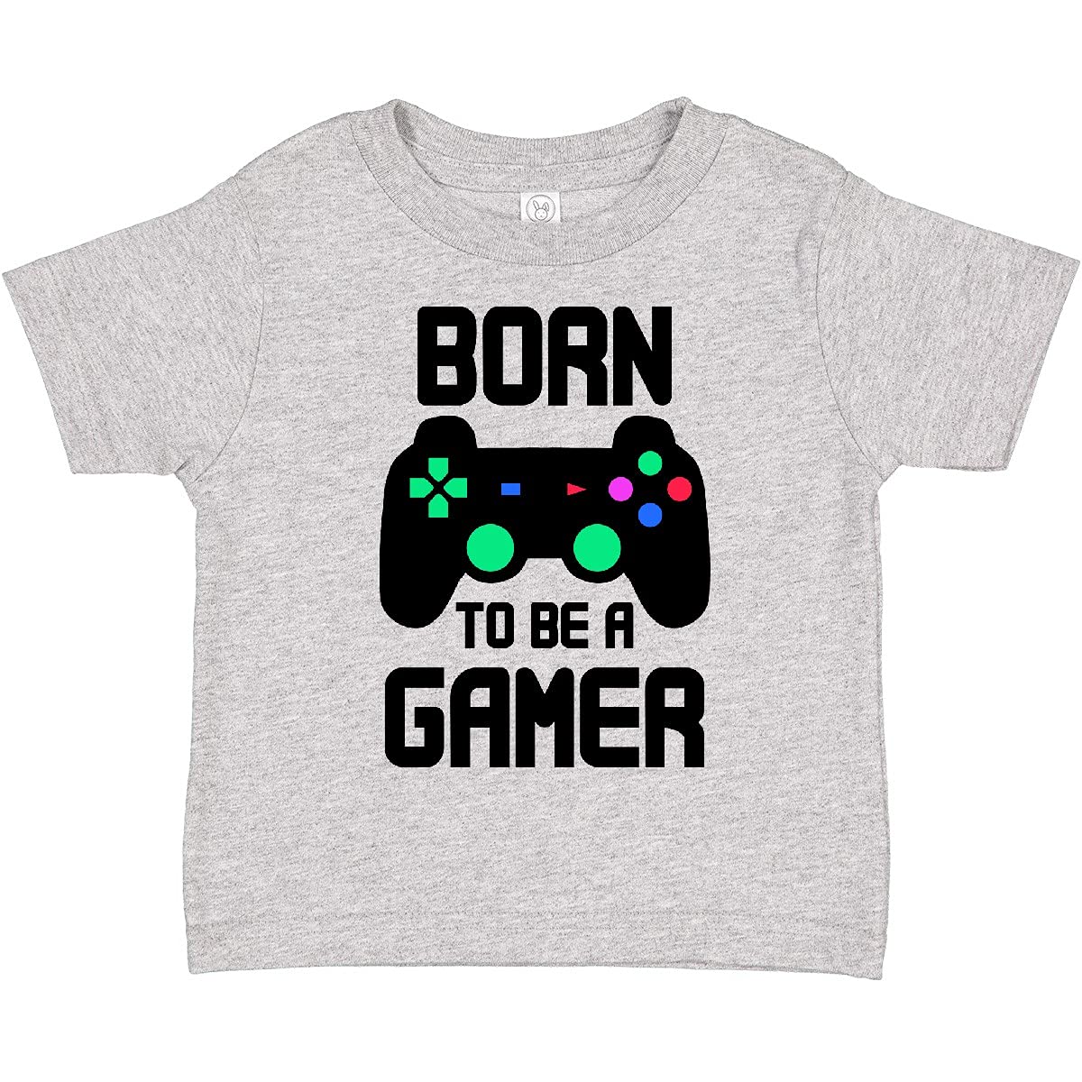 Inktastic Born to Be a Gamer with Controller Toddler T-Shirt - Cute Gaming Outfit for Baby Boys & Girls - Perfect for Playtime, Birthday Gifts & Family Photos