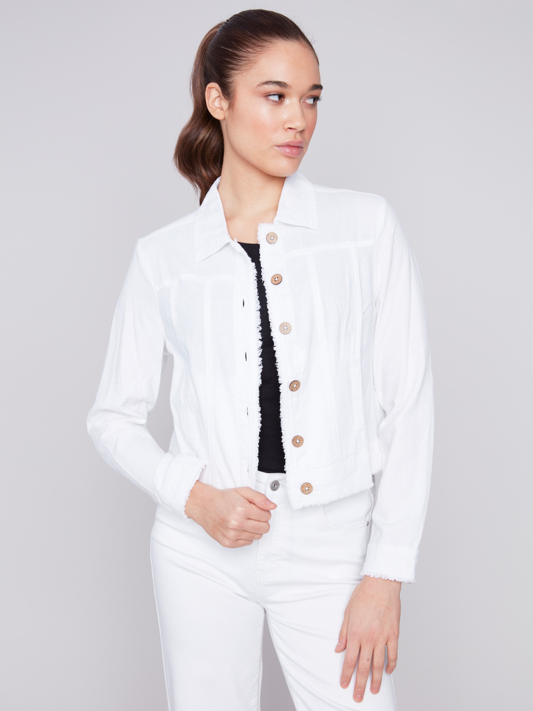 Premium Linen Blend Jacket for Women - Breathable & Lightweight White Summer Coat | Perfect for Beach Cover-Up, Outdoor Dining & Casual Wear