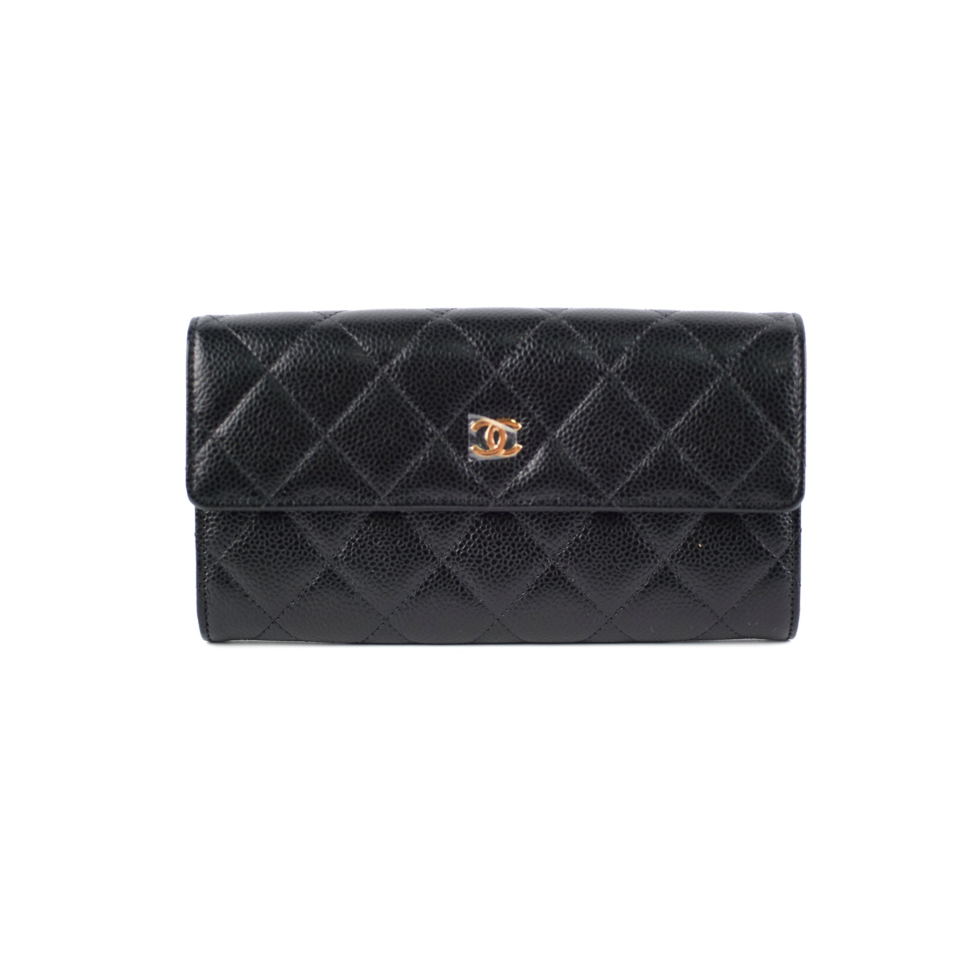 Chanel Caviar Quilted Large Wallet Black - Luxury Designer Womens Leather Wallet for Everyday Use & Special Occasions