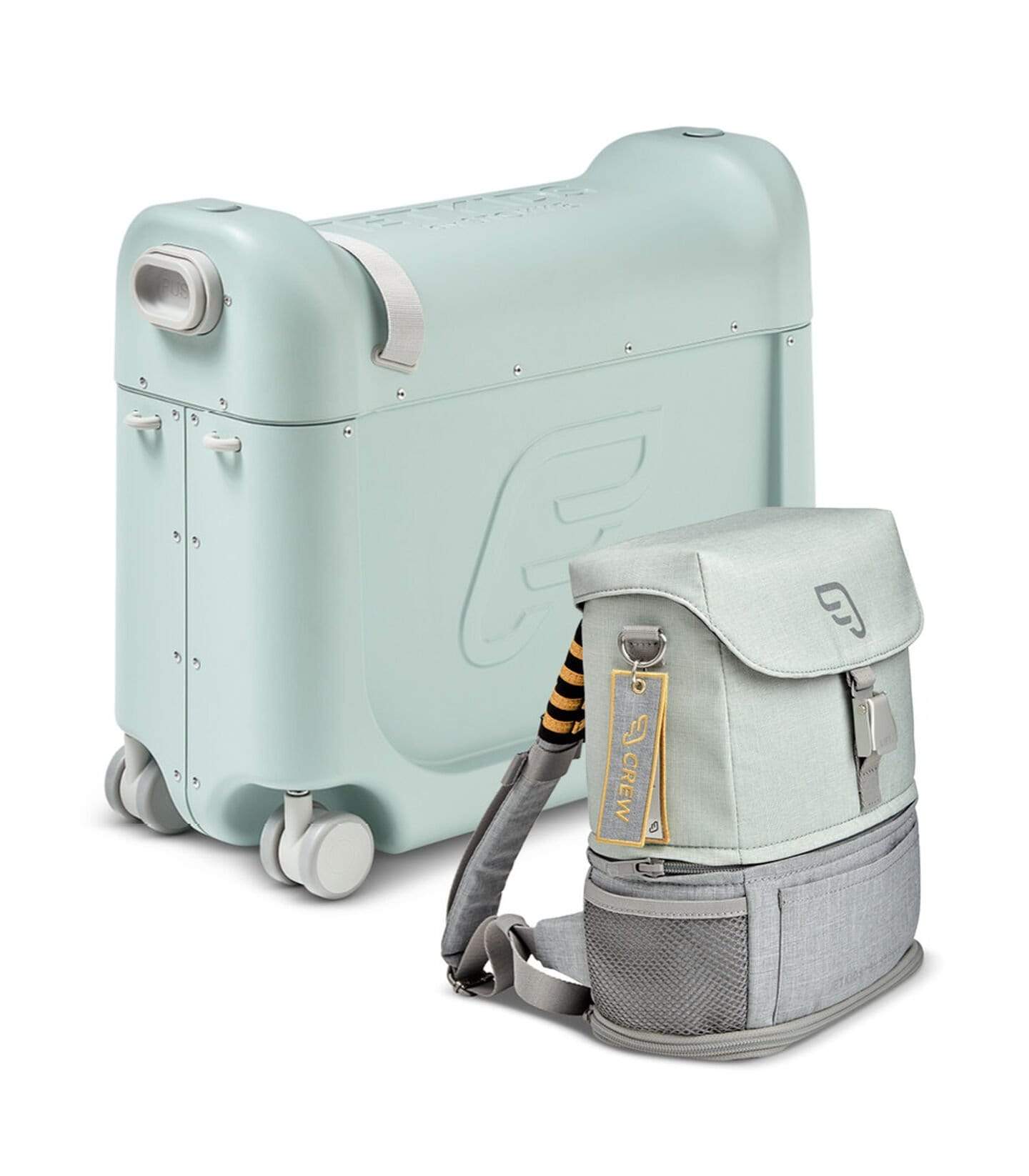 Stokke by JetKids BedBox & Crew Backpack Travel Bundle – Kids In-Flight Sleep Solution & Carry-On Essentials for Airplane Travel
