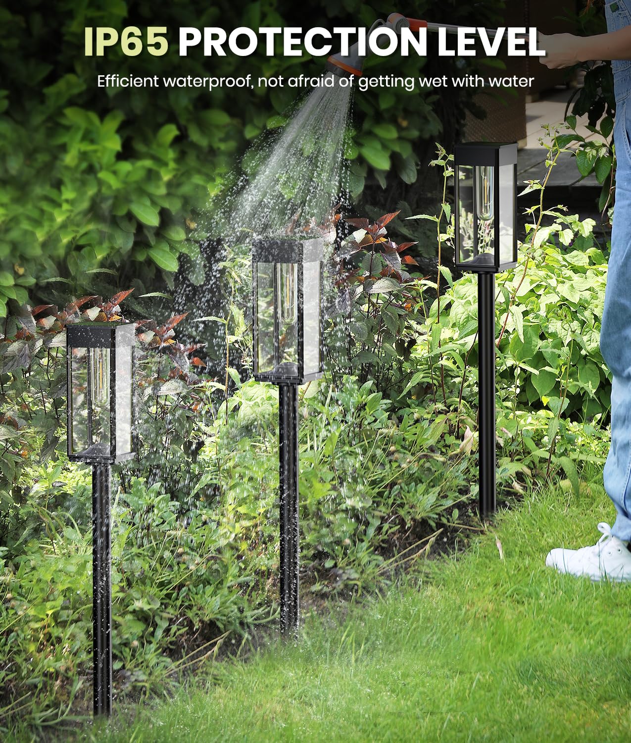 8 Pack Solar Pathway Lights Outdoor - IP65 Waterproof Solar Garden Lights for Yard, Lawn, Walkway, Driveway - Cool White LED Landscape Lighting - Perfect for Garden, Patio, Backyard & Pathway Decoration