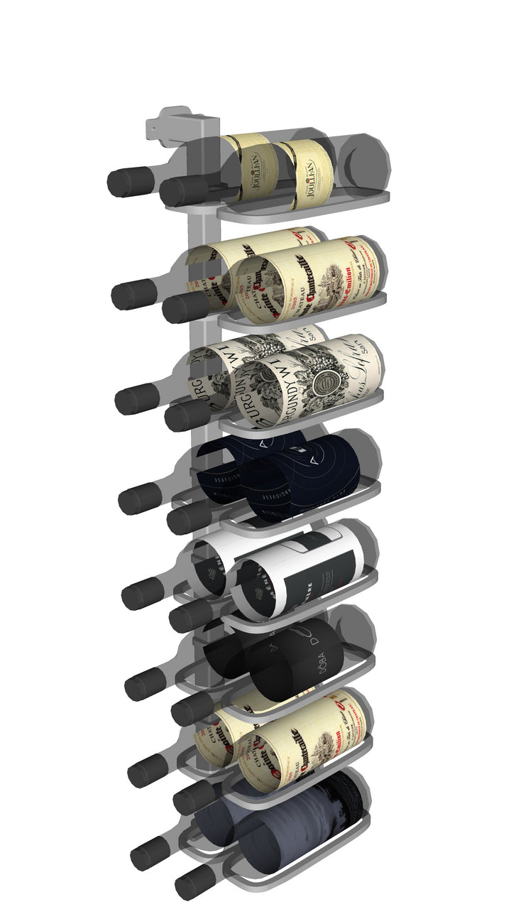 Urban Ironcraft Floor to Wall Wine Racks - Front Double Bottle Label Facing Pillar Series | Modern Wine Storage Solution for Home, Bar & Restaurant Decor