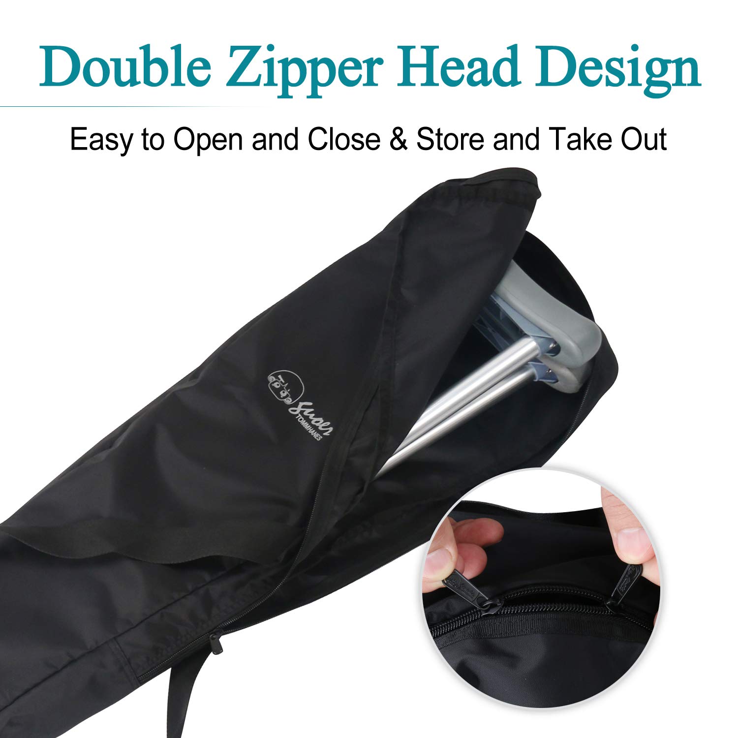 Best Nylon Crutch Bag for Travel - One Size Fits All, Durable & Lightweight Black Crutch Accessory - Perfect for Airports, Hiking, and Daily Mobility Use