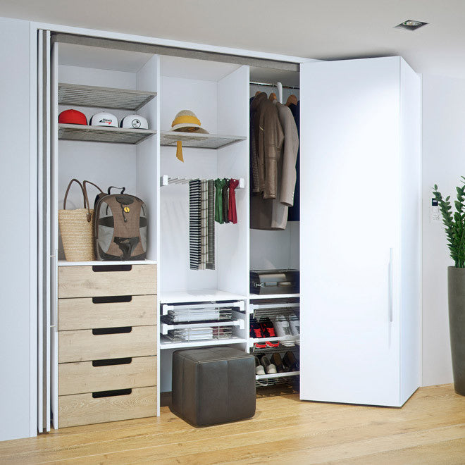 Folding Concepta 25 Pocket Door Hardware Kit - Smooth Sliding Interior Barn Door System for Home & Office - Easy Installation for Bedrooms, Closets & Room Dividers
