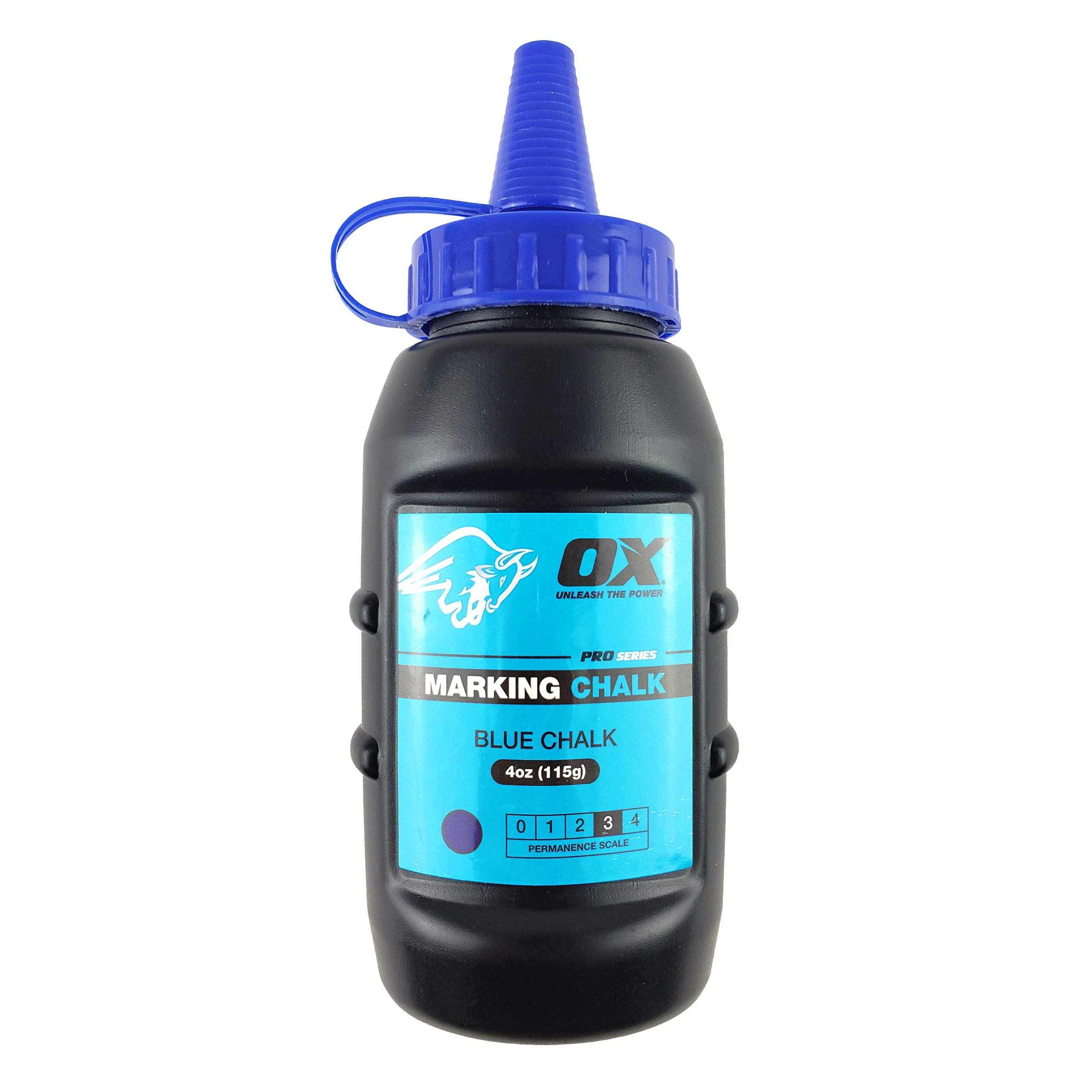 OX Tools Professional Chalk Line Reel & Chalk Powder Combo Pack - 6:1 Gear Ratio, 100ft 8-Strand Durable Chalk Line with Blue Chalk Powder (Model P503502) - Perfect for Construction, Carpentry, Masonry & DIY Projects