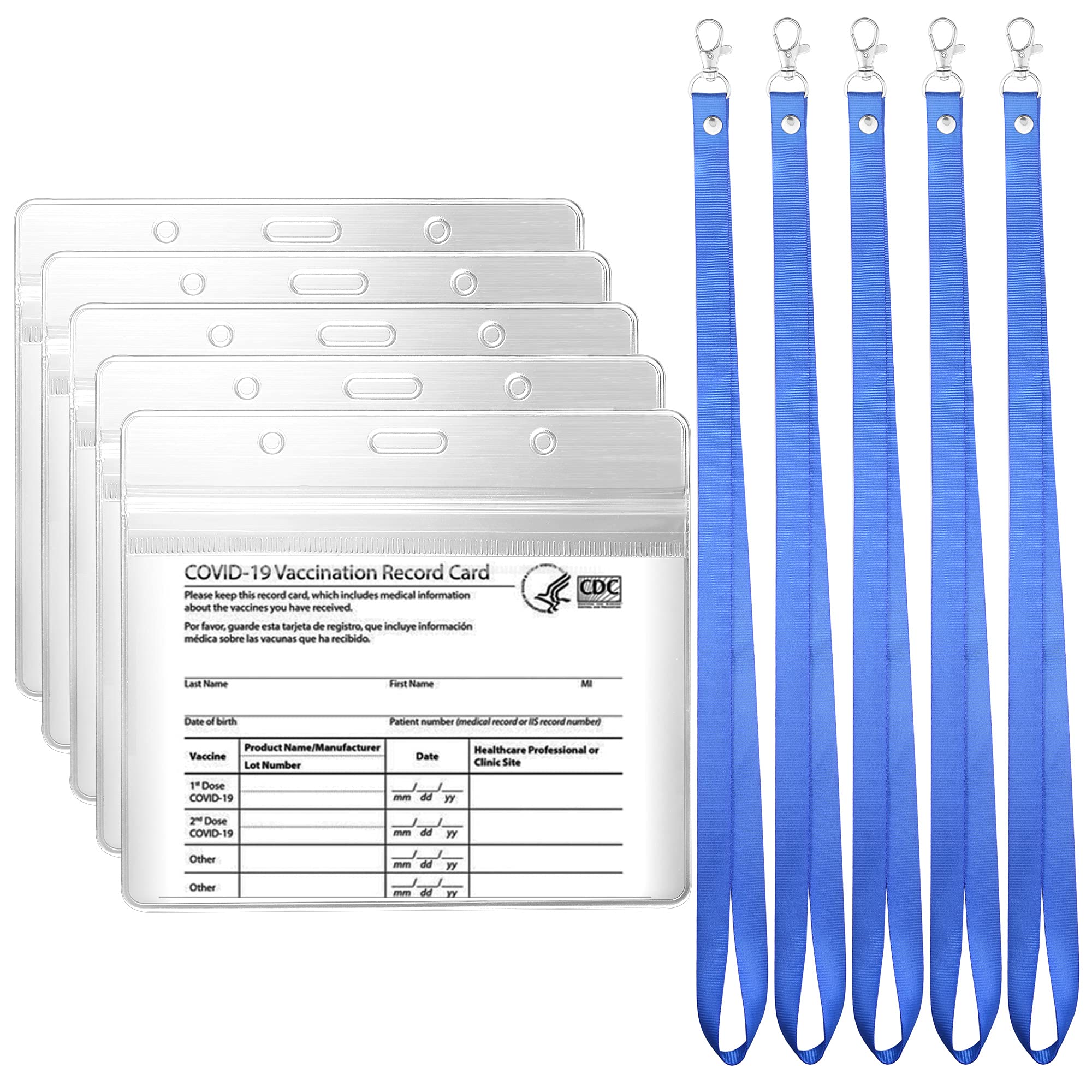 Waterproof CDC Card Holder 4x3in - 5PC for Travel & Events