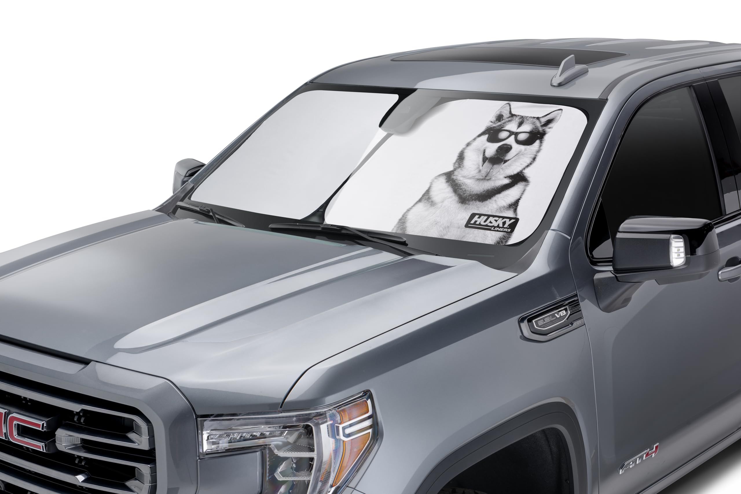 Husky Liners Custom Fit Sunshade for 2019-2020 Chevrolet Silverado & GMC Sierra 1500 | 2020-2020 Silverado & Sierra 2500/3500 HD | UV Protection & Heat Reduction | Perfect for Summer Driving & Parking